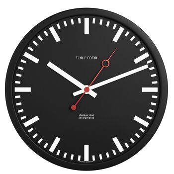 Horloge de gare Hermle 30471-740870 radiocommandée, noire 1
