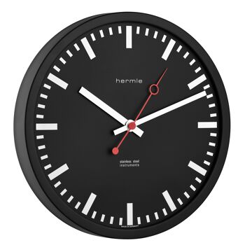 Horloge de gare Hermle 30471-740870 radiocommandée, noire 3