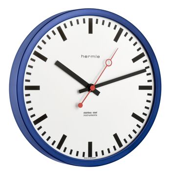 Horloge de gare Hermle 30471-Q72100 quartz, bleu