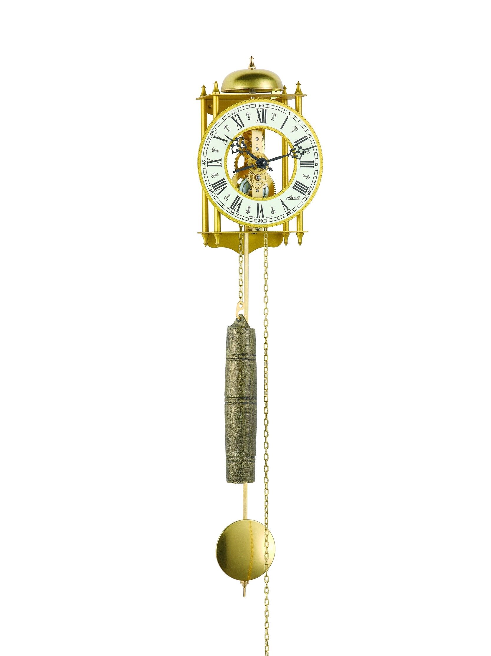 Buy wholesale Hermle 70332-000711 Skeleton Pendulum Wall Clock, Gold