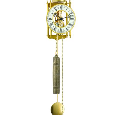 Hermle 70332-000711 Skeleton Pendulum Wall Clock, Gold