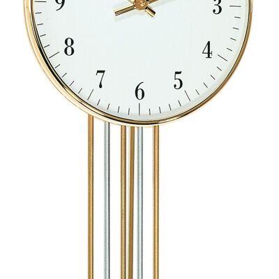 Hermle 70722-000871 metal wall clock radio, gold