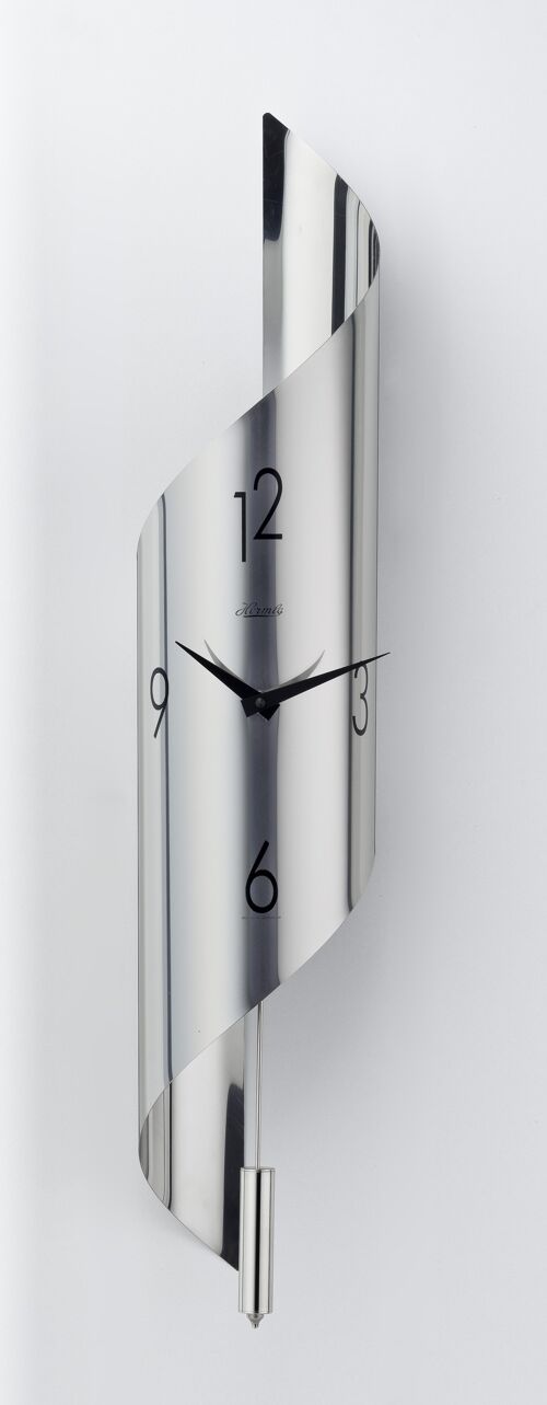 Hermle 70944-002200 Moderne Wanduhr Savanna II, Quarz Silber