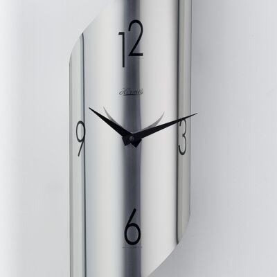 Hermle 70944-002200 modern wall clock Savanna II, quartz silver