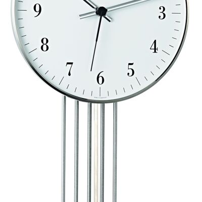 Hermle 70981-000871 reloj de pared de metal controlado por radio, plateado