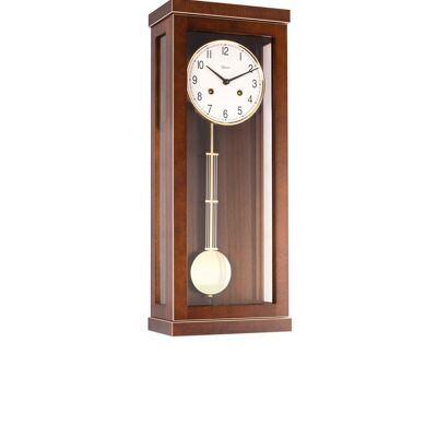 Hermle 70989-030141 progressive wall clock 1/2 hour strike, walnut