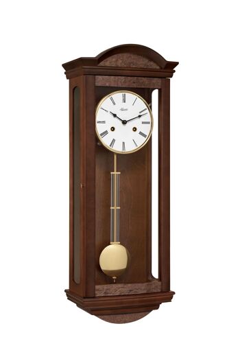 Horloge murale pendule Hermle aspect bois de racine 71001-030141 sonnerie 1/2 heure