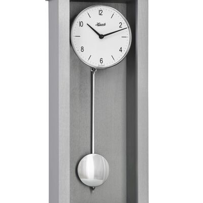 Reloj de pared de péndulo de cuarzo vanguardista Hermle 71002-L12200, gris claro