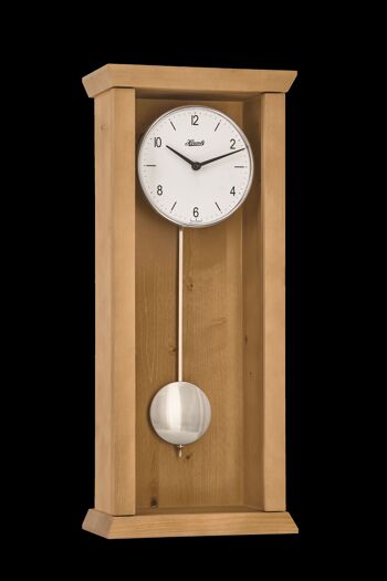 Hermle 71002-N42200 horloge murale pendule avant-gardiste quartz, épicéa miel