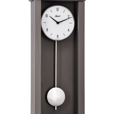 Hermle 71002-U82200 avant-garde quartz pendulum wall clock, barista grey