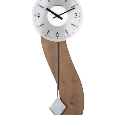 Hermle 71004-042200 Simple wall clock with pendulum, oak