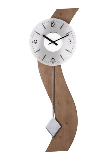 Hermle 71004-042200 Horloge murale simple avec pendule, chêne