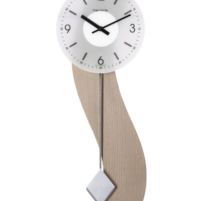 Hermle 71004-U62200 Simple wall clock with pendulum, beige