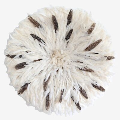 Juju Hat - Blanco y Gallina de Guinea - 75 cm