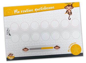 Ma routine quotidienne - Tableau de routine aimanté + 12 magnets 4