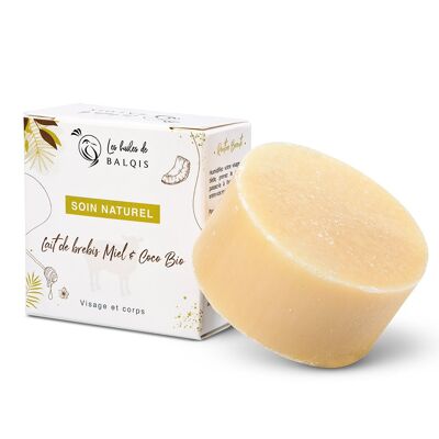 Savon naturel au Lait de brebis, au Miel et à l'huile de Coco BIO