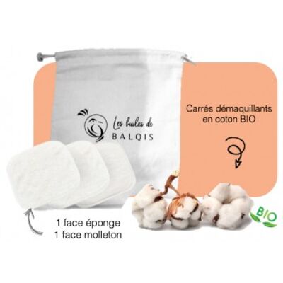 3 organic cotton make-up remover pads