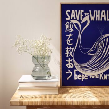 Affiche 30x40 - Save the whales 2