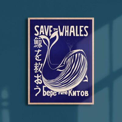 Poster 30x40 - Rette die Wale