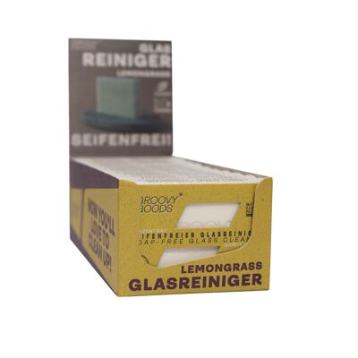 Fester Glasreiniger, Lemongrass, SEIFENFREI & ZERTIFIZIERT, Bio Ätherische Öl