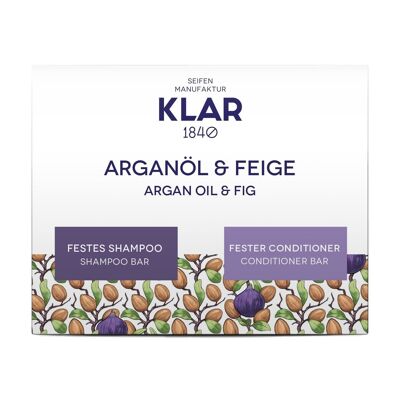 Coffret cadeau : shampoing solide et après-shampooing huile d'argan & figue