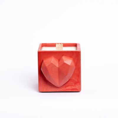 CANDLE LOVE - Hormigón coloreado rojo