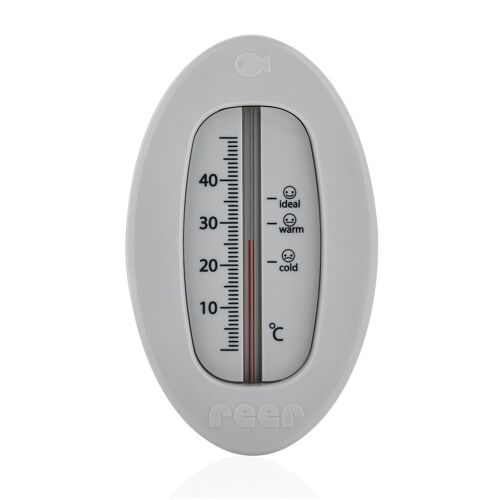 Bath thermometer oval - gray