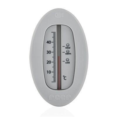 Thermomètre de bain ovale - gris