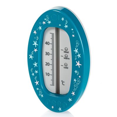 Thermomètre de bain ovale - bleu