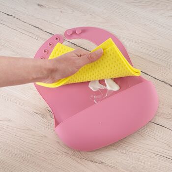 Bavoir en silicone Eat'n Tidy - rose 5