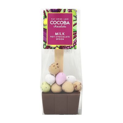Mini Cuchara De Chocolate Caliente Con Huevo De Pascua