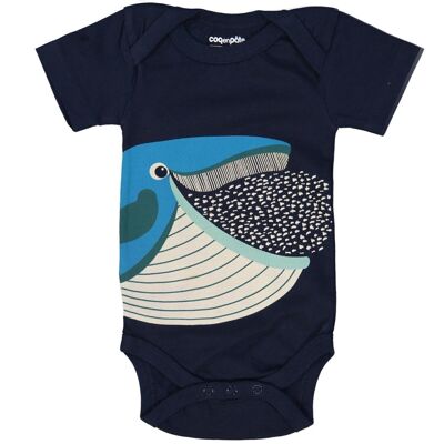 Baby bodysuit short sleeves Whale