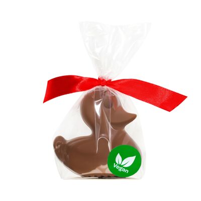 Pato vegano de chocolate con leche de Pascua