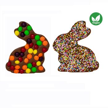 Ensemble de barres de chocolat vegan lapin de Pâques 1