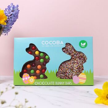 Ensemble de barres de chocolat vegan lapin de Pâques 2