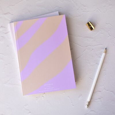 A5 Purple Waves Notebook