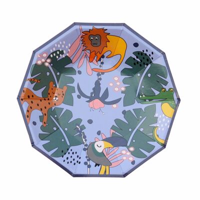 Paper Plates Tropical Animals | Tropical Party | Jungle Party (Set of 8)