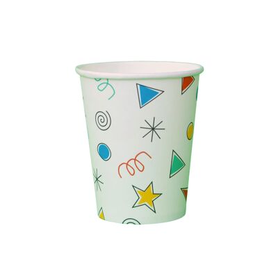 Vasos de papel Happy Colors (juego de 8)