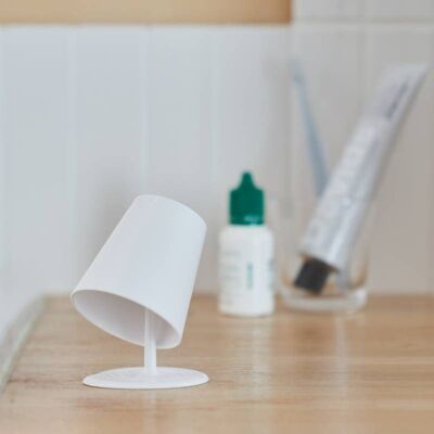¡¡Vaya!! blanco - Vaso de baño y soporte - vaso para cepillo de dientes
