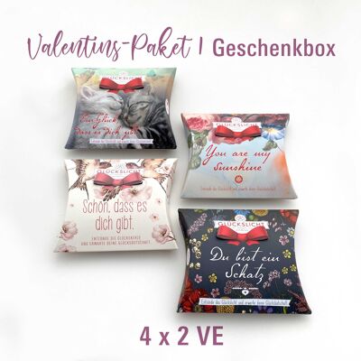 Glückslicht / Valentins-Paket / Geschenkbox / 4 x 2 Displays je 15 Stück