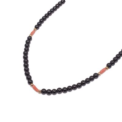 Collana in ematite con corallo