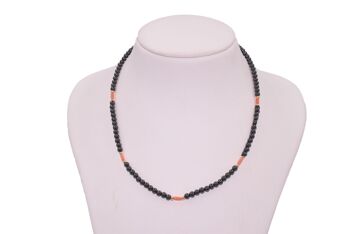 Collier hématite avec corail 2