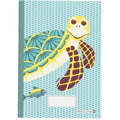 Cuaderno A5 de papel reciclado - Tortuga