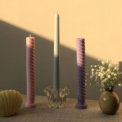 Spiral Taper Candles - pack of 3 , SKU370