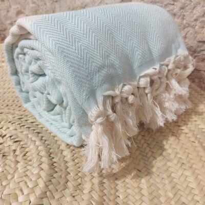 Blanket ocean Aquamarine -Premium Cotton