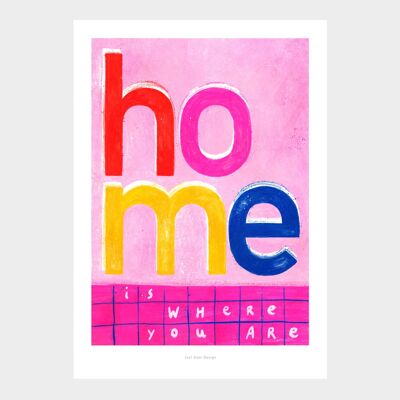 A4 Home è dove sei | Impronta dell'arte del cartello della tipografia