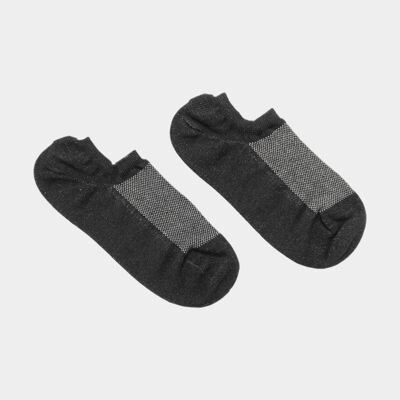 Silver No-Show Socks -  - Three