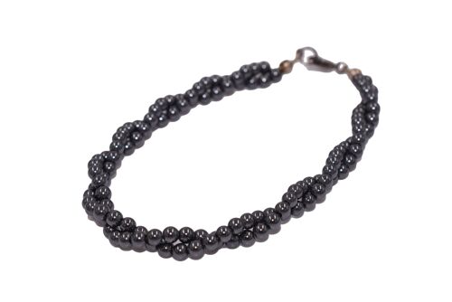 Armband aus Hämatit vierfach gedreht