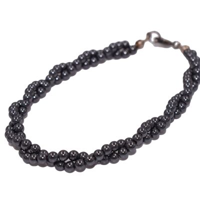 Hematite bracelet twisted four times