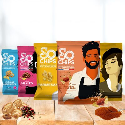 Chips 125g Artisan-Qualitätssiegel • Gourmet-Paket mit 5 natürlichen Rezepten
